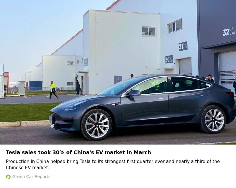 04-13-2020 Tesla Daily Briefing tesla sales took 30 of china‘s ev market in march