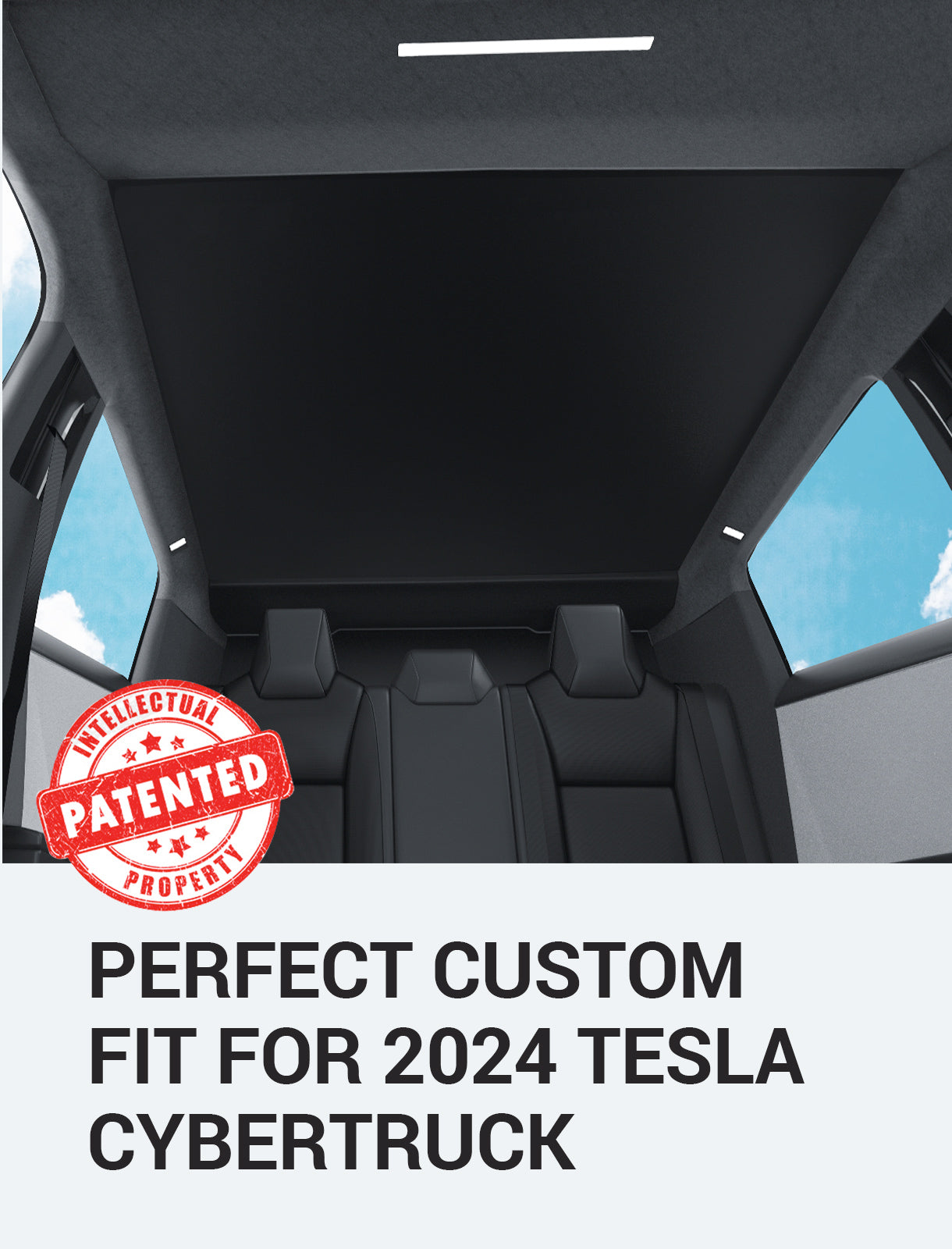 BASENOR 2024 Newest Tesla Cybertruck Sunshade [Nano Ice Crystal Cooling] Glass Roof Sun Shade Block UV Cover [No Gaps] Top Window Keep Cooling Foldable Sunshades Bag for Cybertruck Accessories