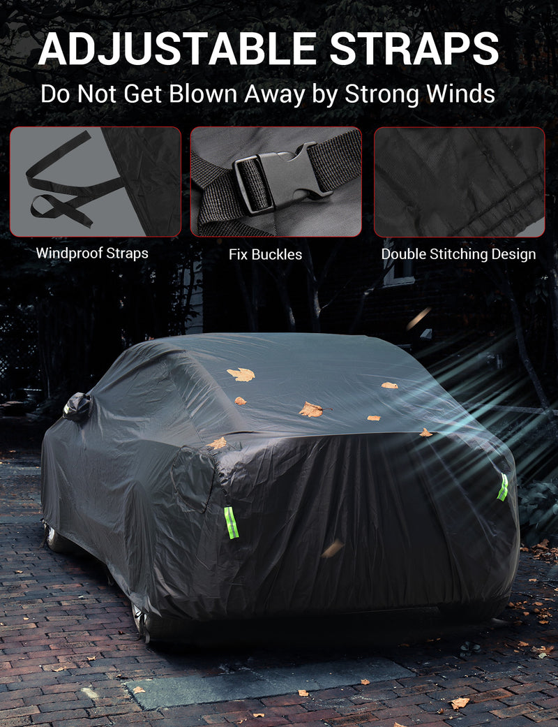 BASENOR Tesla Model 3 Car Cover All-Weather UV Protection Full Exterior  Accessories with Charge Port Opening & Ventilated Mesh for Model 3 2017-2023