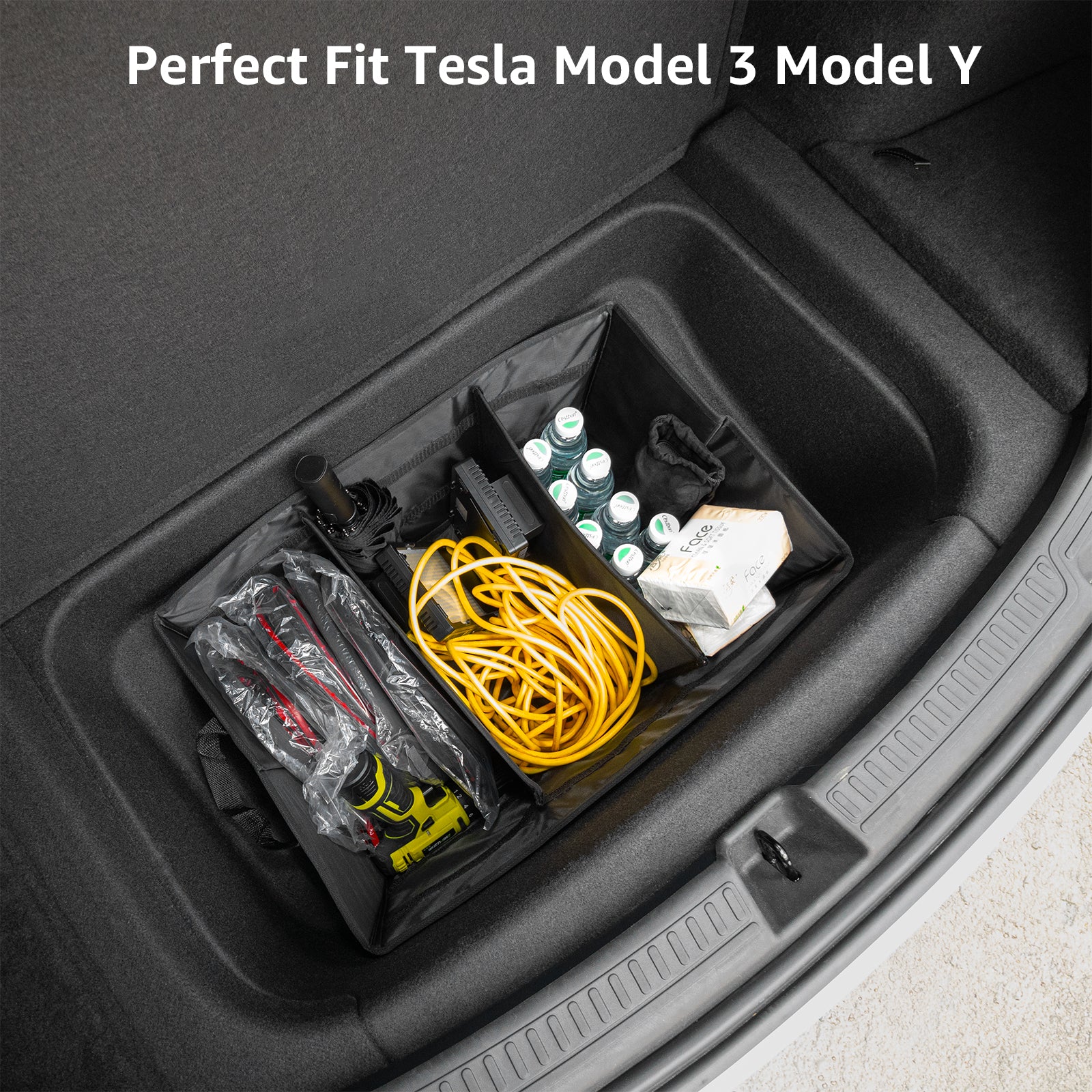 BASENOR Sub Trunk Organizer for 2016-2023 Tesla Model 3 Model Y