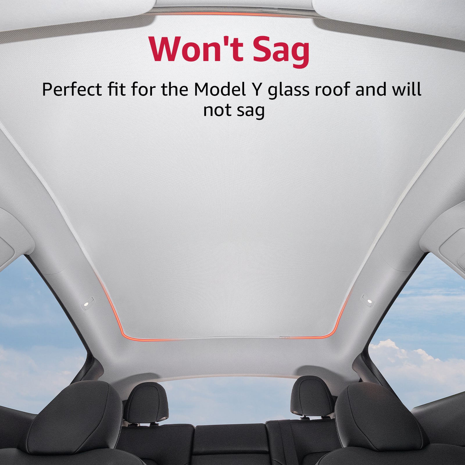 BASENOR Glass Roof Sunshade (Set of 2) for 2020-2023 Tesla Model Y