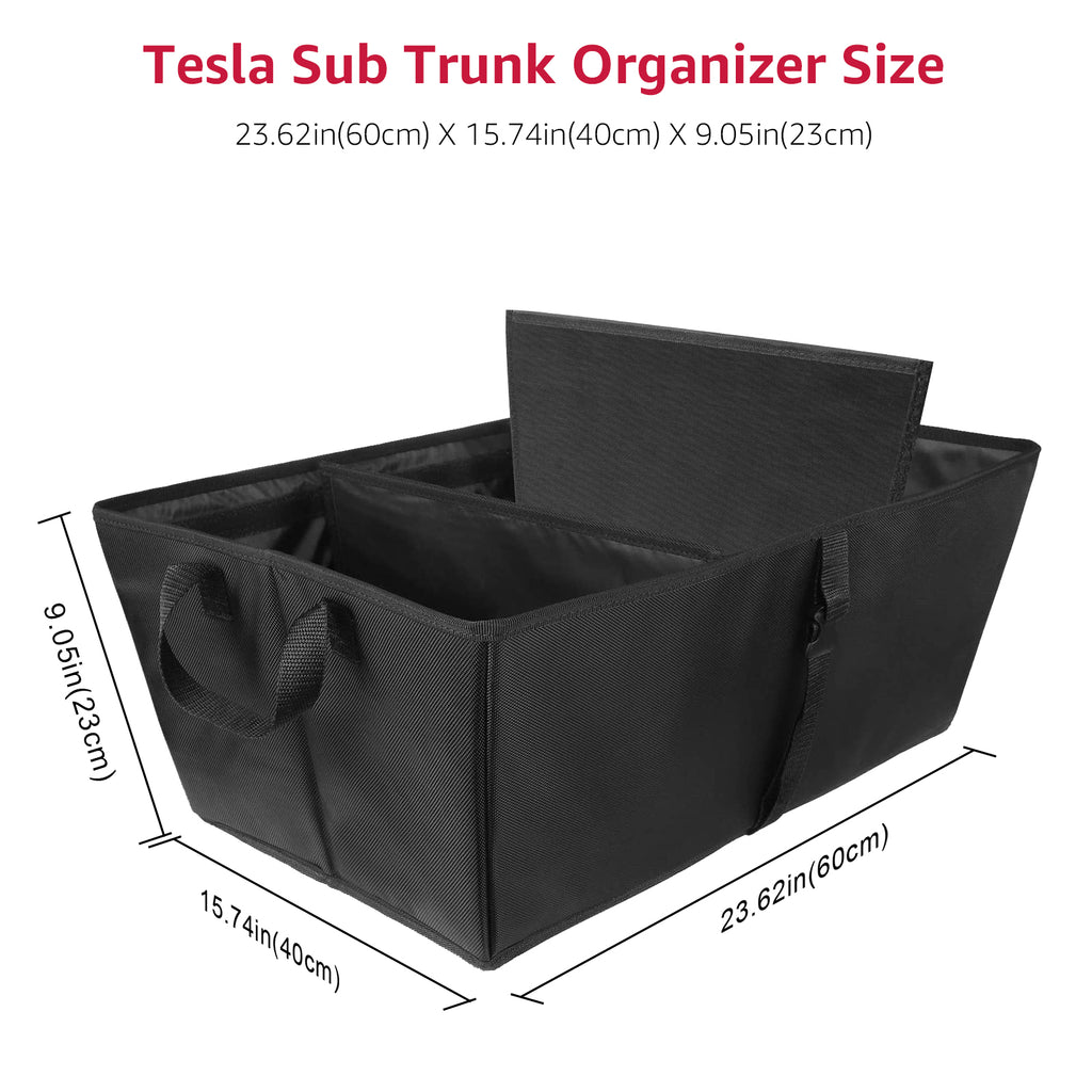 BASENOR Tesla Model 3 Rear Trunk Organizer Side Divider Accessories  2016-2023 (Not Fit 2024 Model 3)