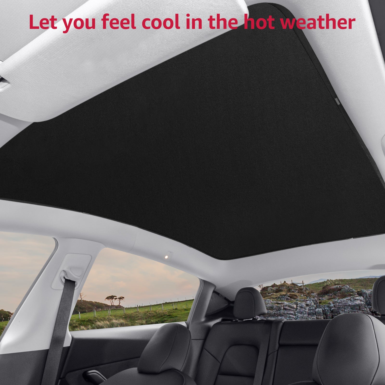 BASENOR Glass Roof Sunshade (Set of 2) for 2020-2023 Tesla Model Y