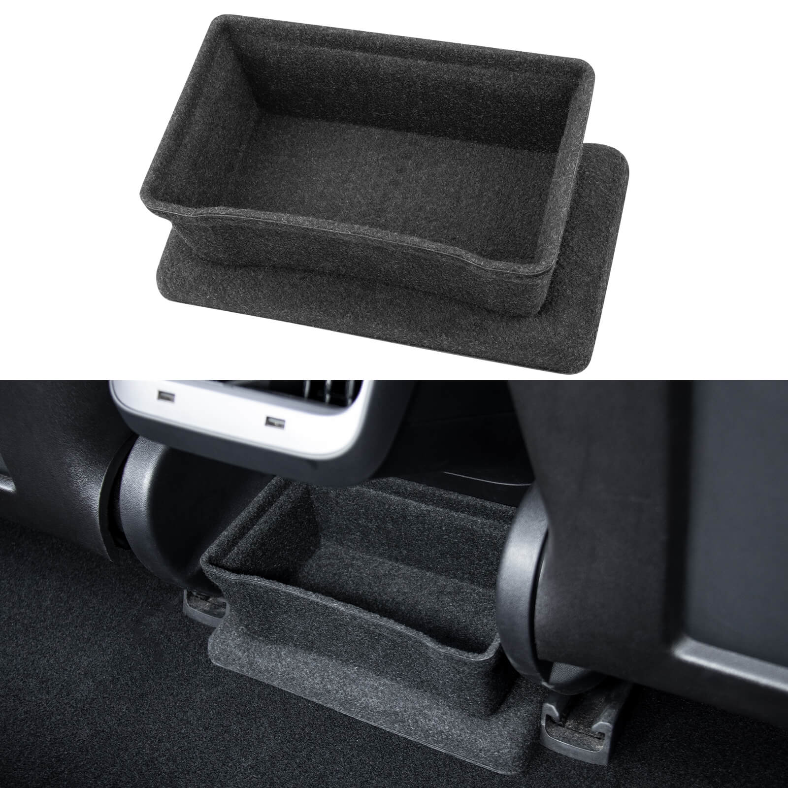 Tesla Model 3 Rear Center Console Organizer