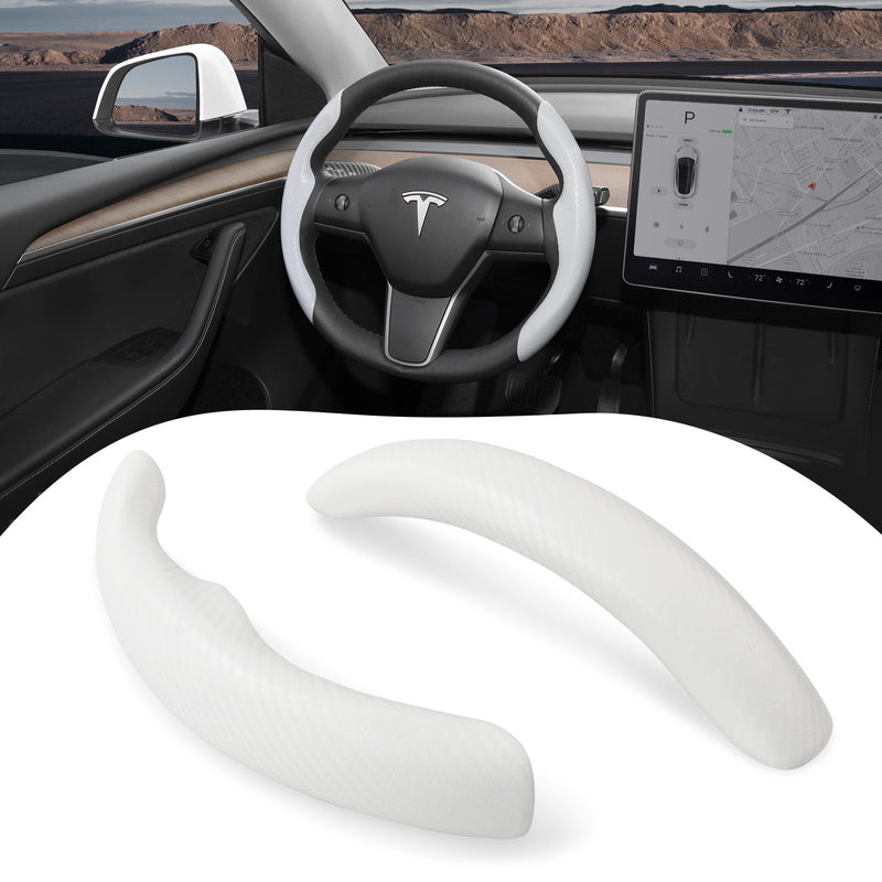 BASENOR Tesla Model 3 Model Y Lenkradabdeckung ABS Kohlefaser Lenkrad Wrap  Protector Anti-Rutsch Innenraum Zubehör 2019-2023 Schwarz : : Auto  & Motorrad