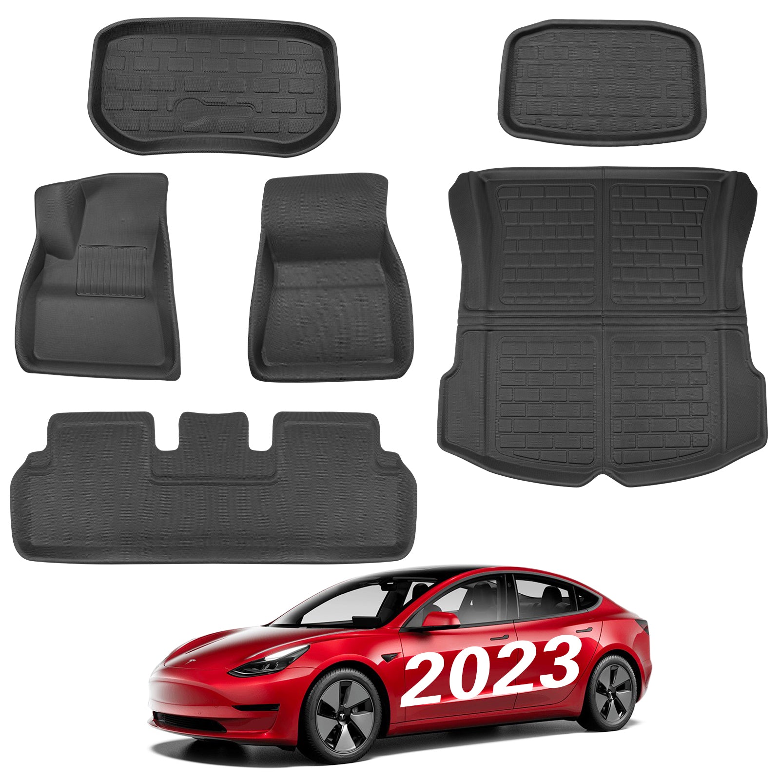 BASENOR Full Set Mats for 2021-2023 Tesla Model 3