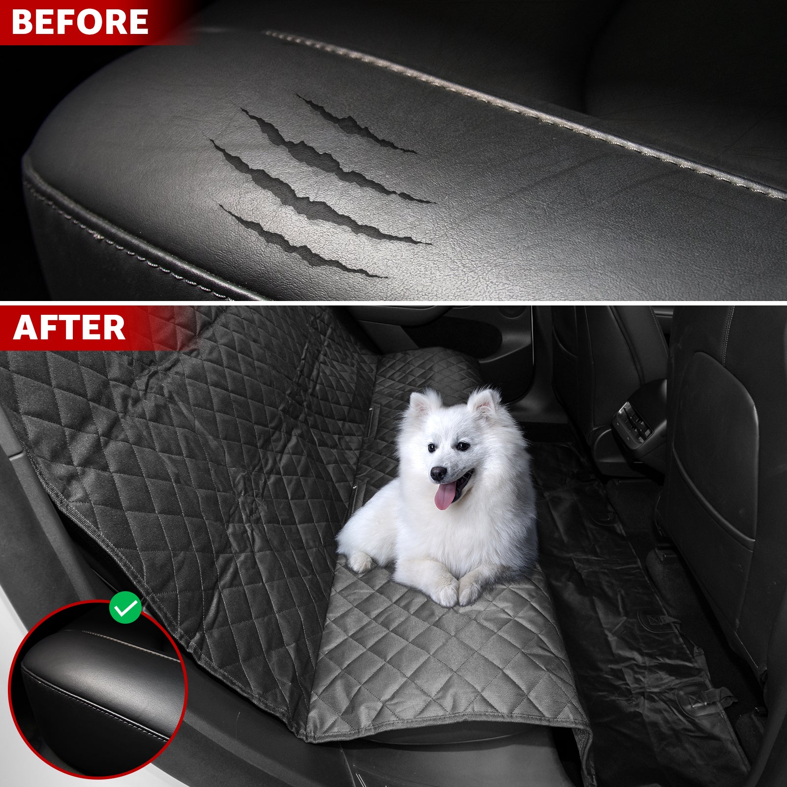 BASENOR Rear Seat Pet Cover for Tesla Model 3 Model Y