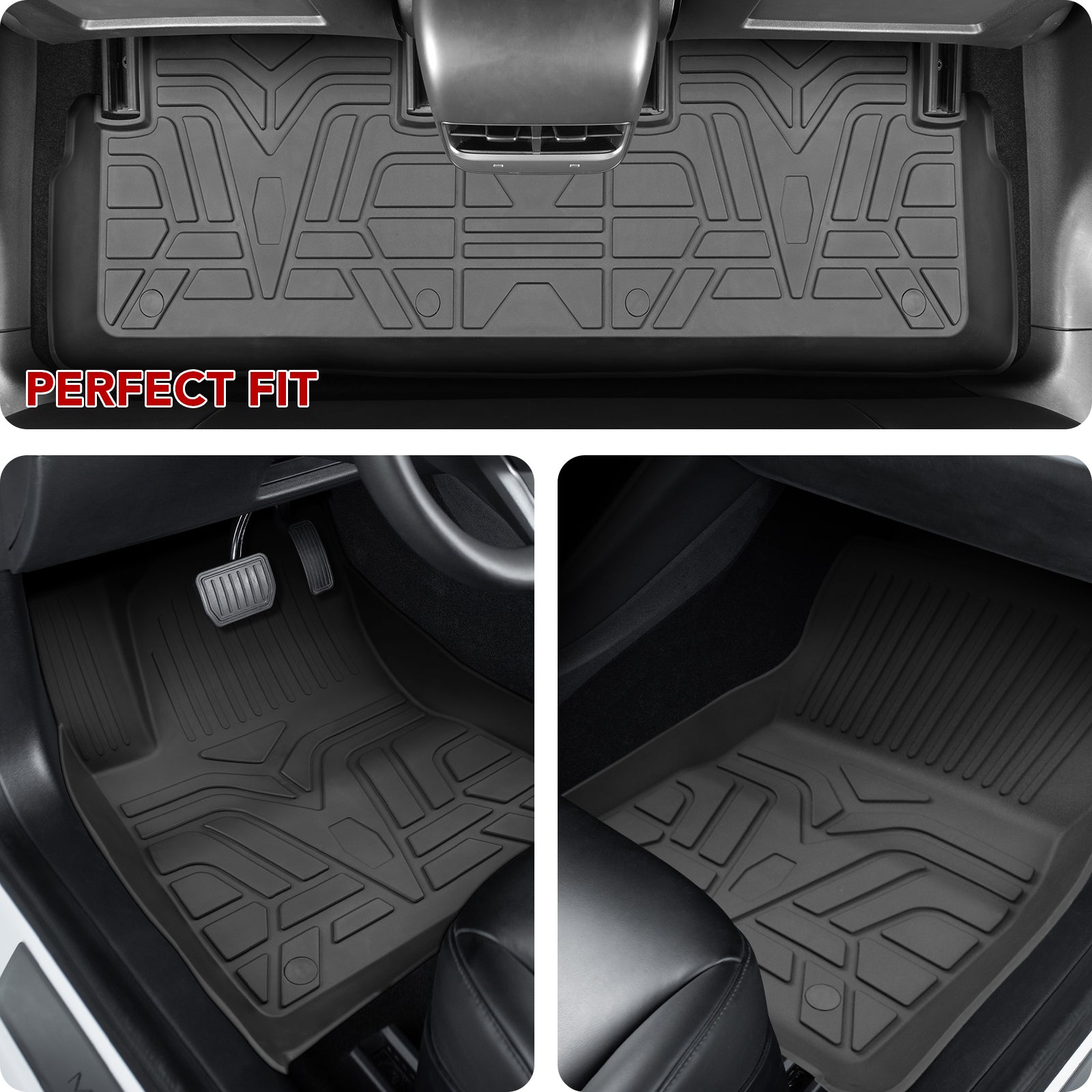 BASENOR TPE Floor Mats for 2021 2022 2023 Tesla Model 3