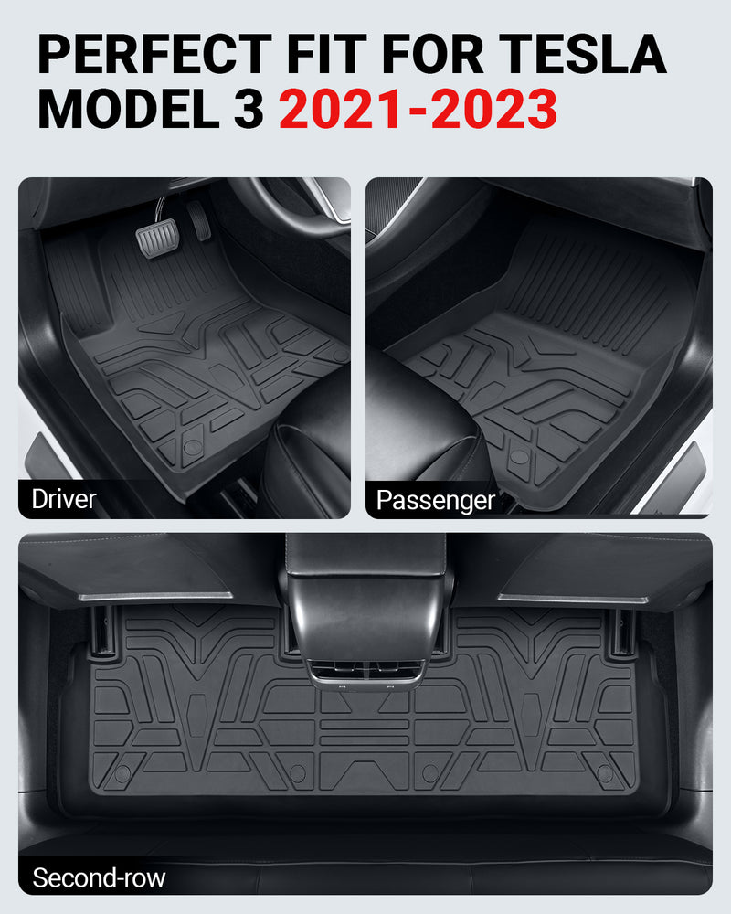 2021-2024 Tesla Model 3 Floor Mats Interior Liners