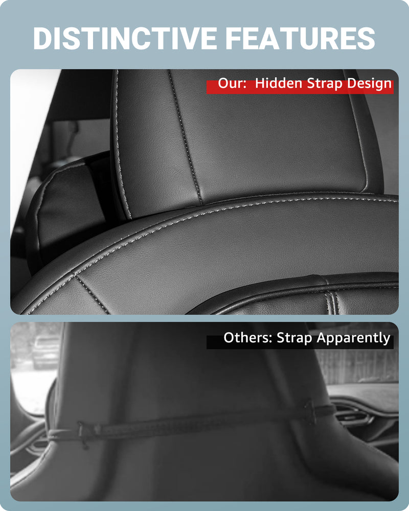 LATIT Tesla Headrest Pillow Height Adjustable Tesla Model Y/3 Accessories  Neck Pillow Car Seat Pillow Head Neck Rest Cushion with Brackets, Hidden