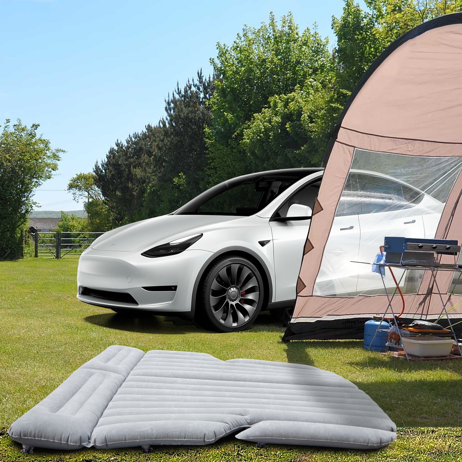 BASENOR Mattress Portable Camping Air Bed for Tesla Model S/3/X/Y