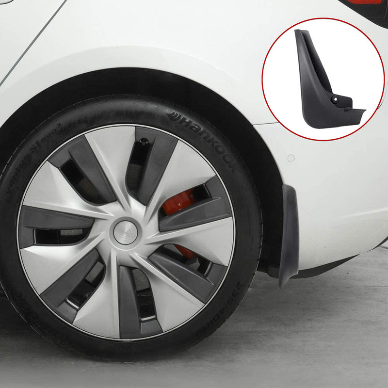  Mud Flaps for Tesla 3 - Upgrades Splash Guards for Model 3 2023  2022 2021 2020 2019 2018 2017, NO Need to Drill Holes, Front/Rear Splash  Mudguard : Automotive